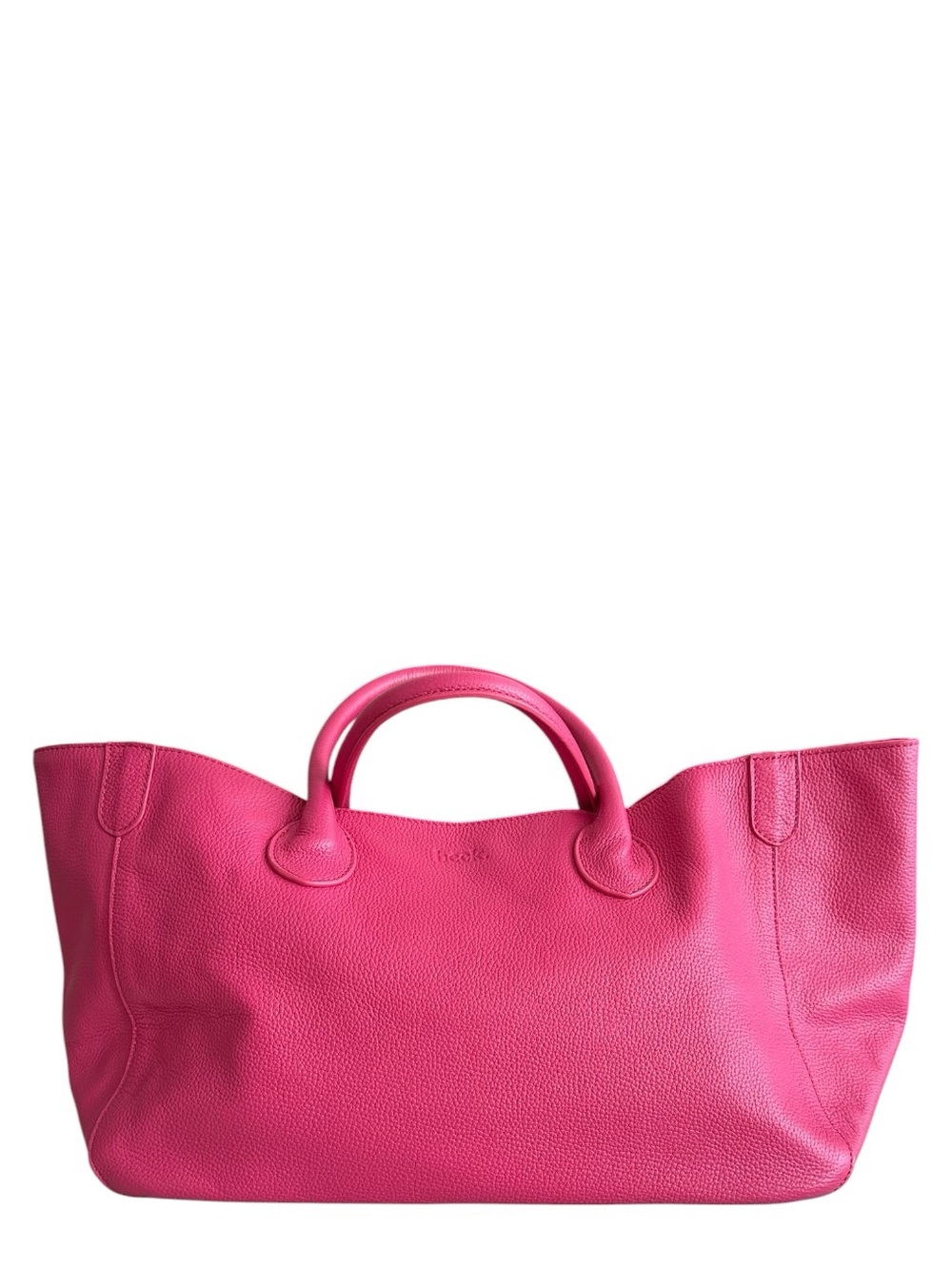Beck Medium Classic Leather Bag Hot Pink
